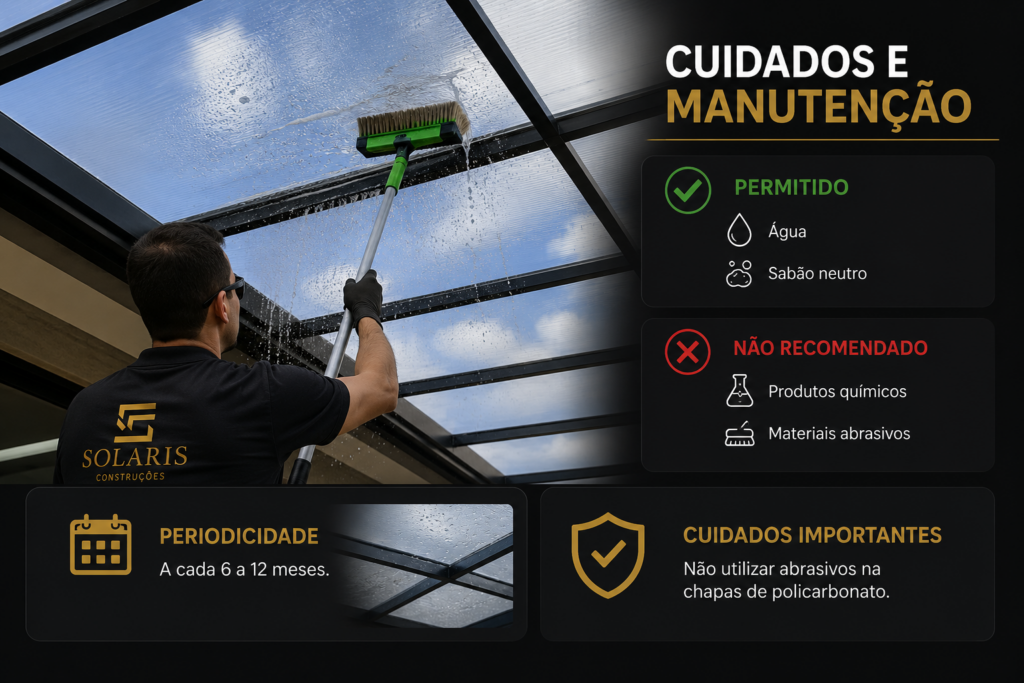 Solaris Construções e Coberturas de Policarbonato - manutenção periodicas